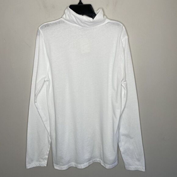 J.CREW Tissue Turtleneck Women Medium Crisp White NEW Lightweight BB748 - Picture 5 of 10